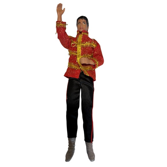 Vintage 1984 Michael Jackson LJN Superstar Doll Red Gold Military Outfit 12